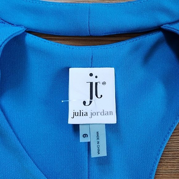 Julia Jordan Dress Womens 6 Blue Sleeveless Asymmetrical - Picture 4 of 6